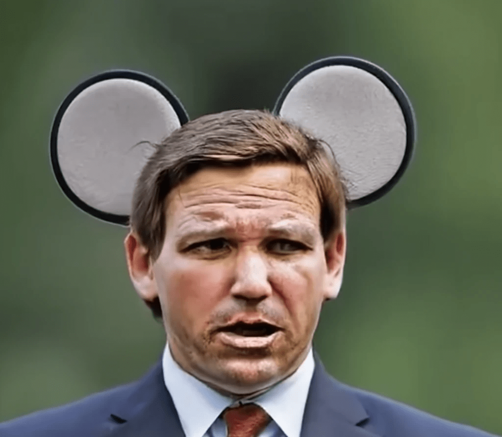 Ron Desantis with Mickey Mouse Ears