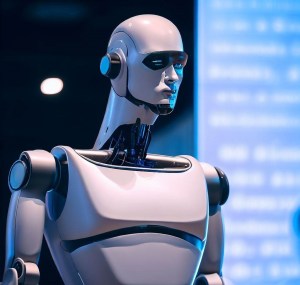 A picture of a humanoid robot