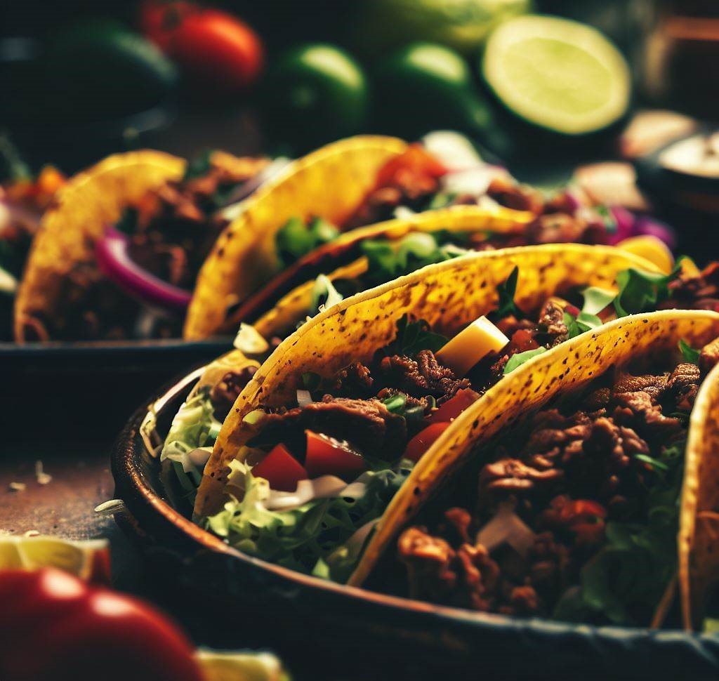 Taco Tuesday debate between Taco Bell and Taco John's; a picture of a plate of tacos