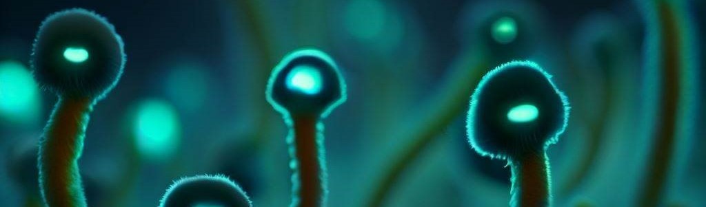 A close up view of alien spores