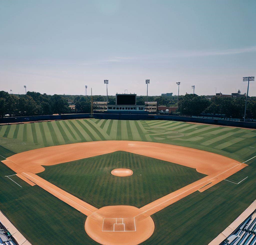 A picture of a baseball field
