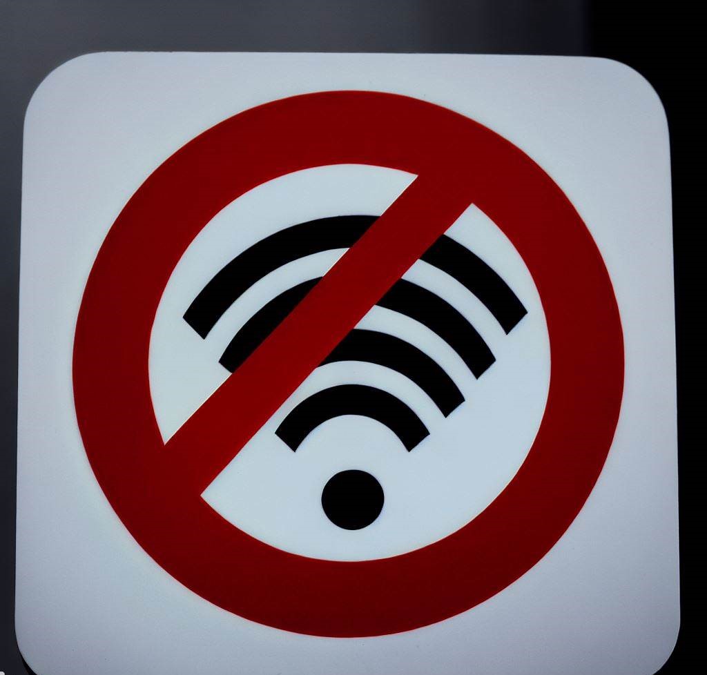A picture of a no wifi symbol