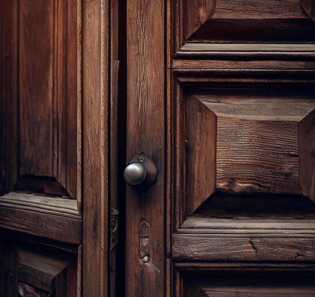 A picture of an old door