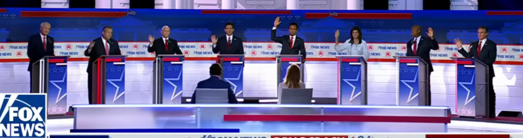 A picture of the GOP debate