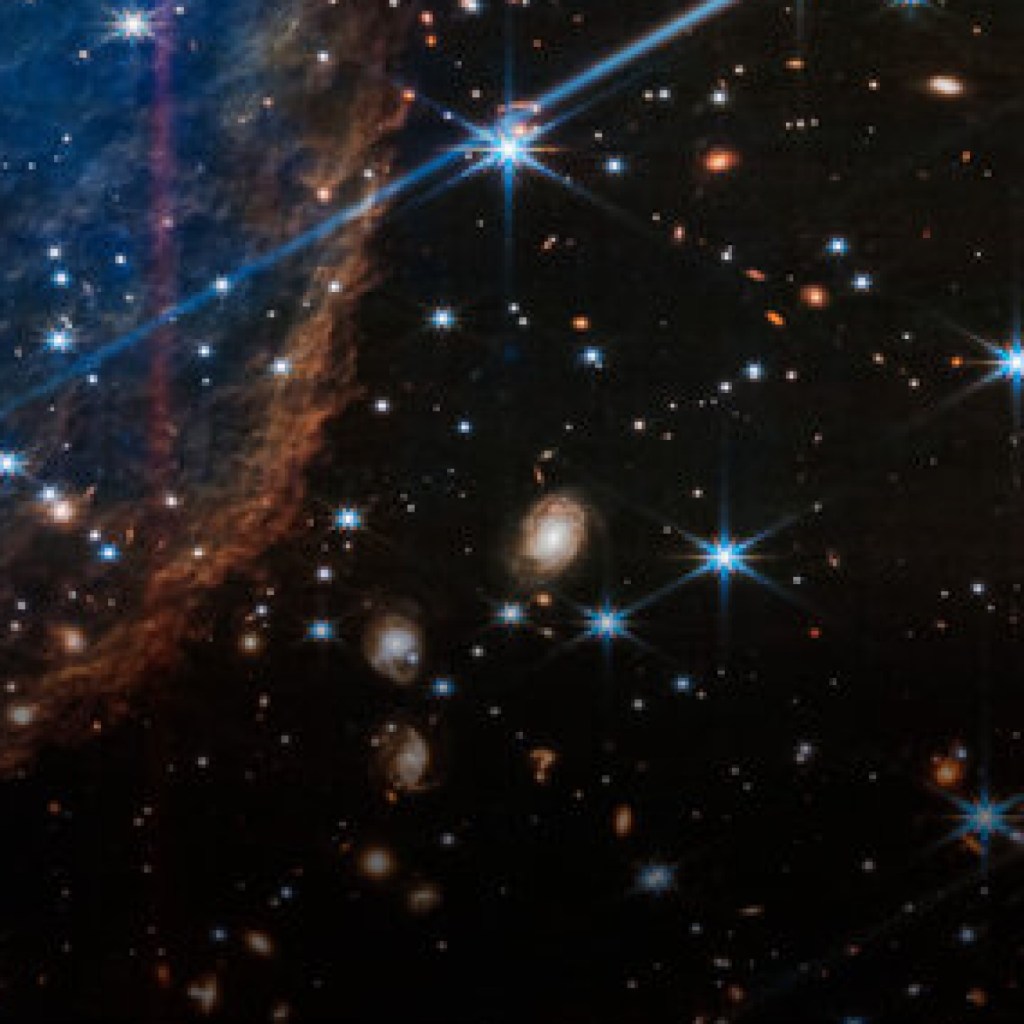 Close up view of the question mark structure