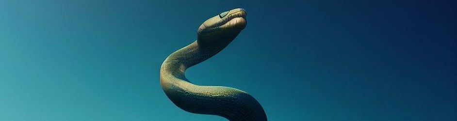 A picture of a snake in the sky