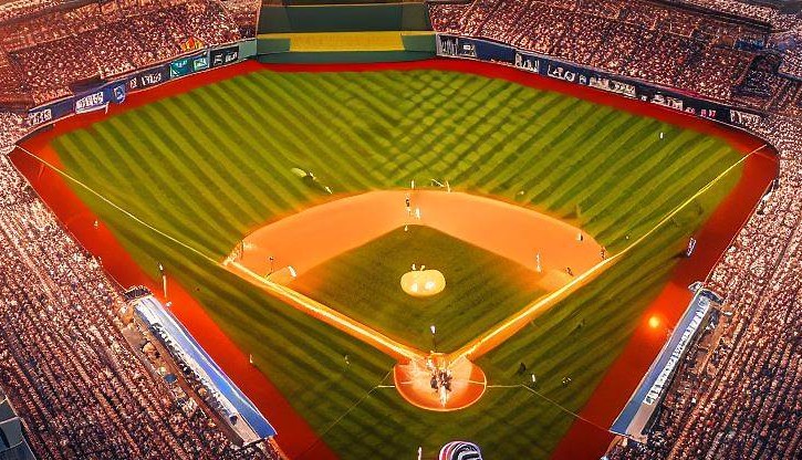 A picture of a baseball field