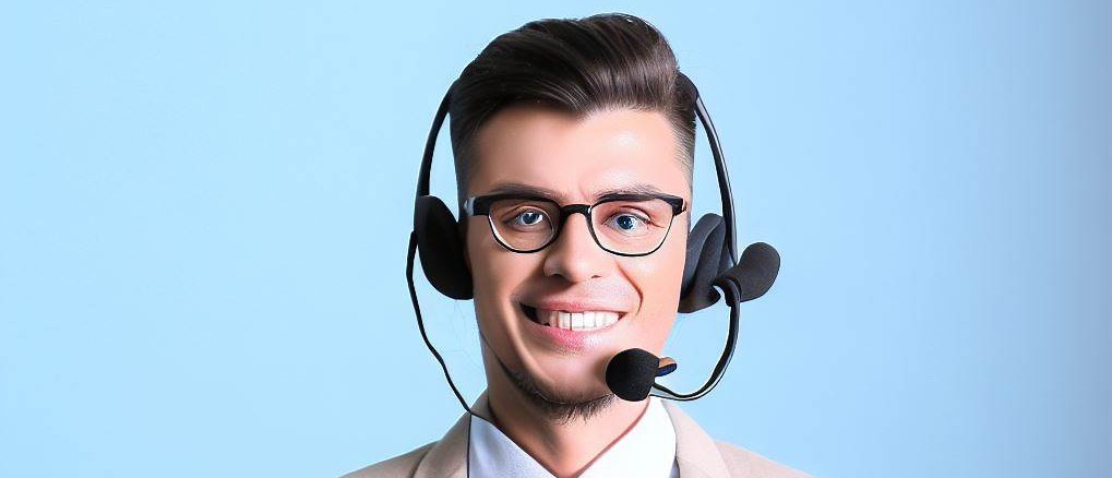A picture of a sales person