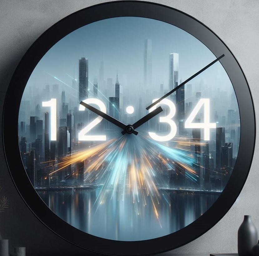 A picture of a digital clock