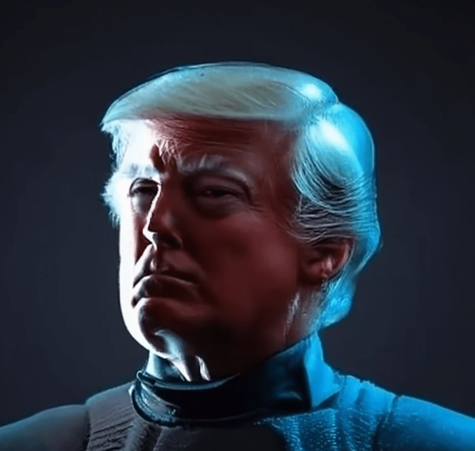 a picture of a Donald Trump AI Robot