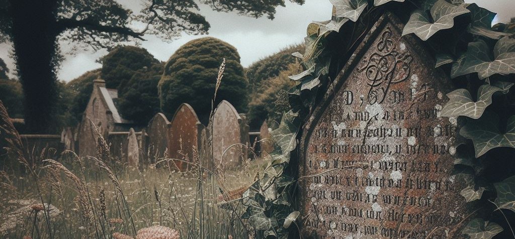 a picture of a graveyard