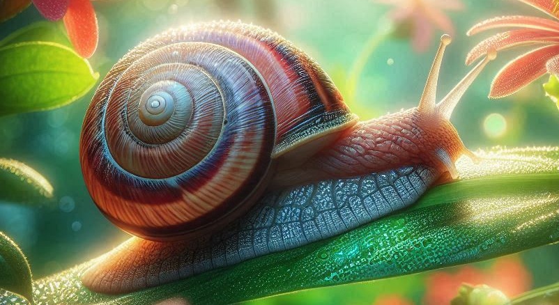 A picture of a snail
