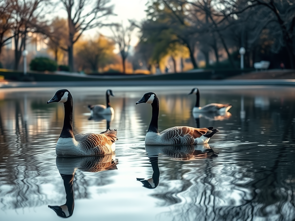 a picture of geese