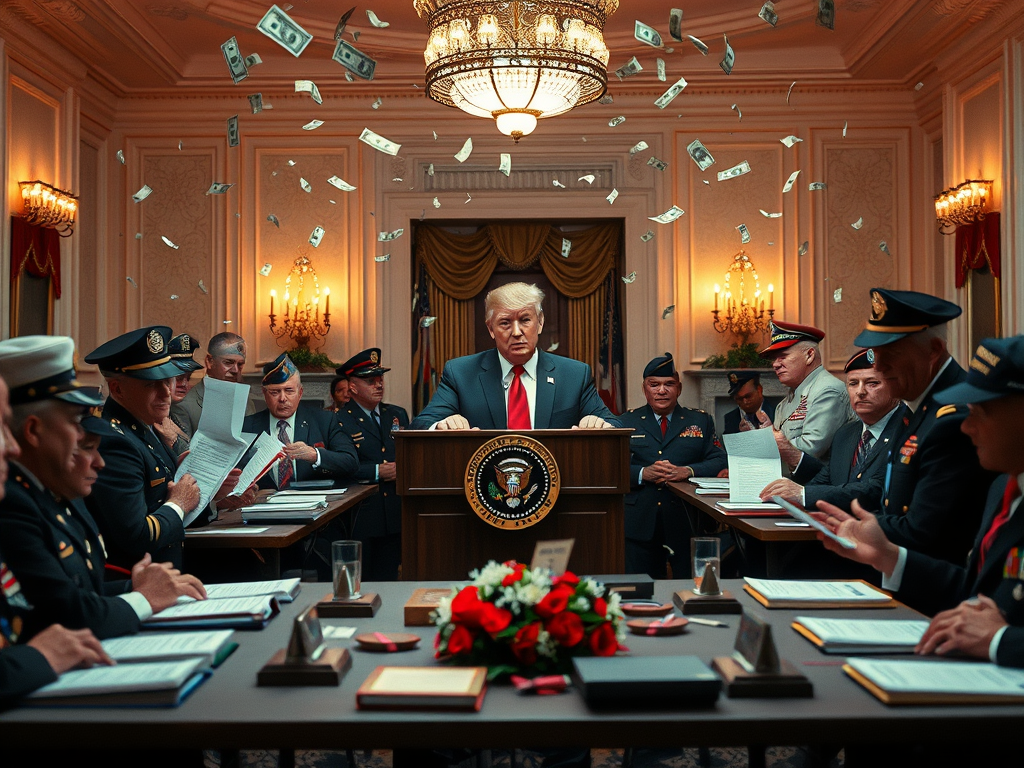 Picture of Trump and Veterans